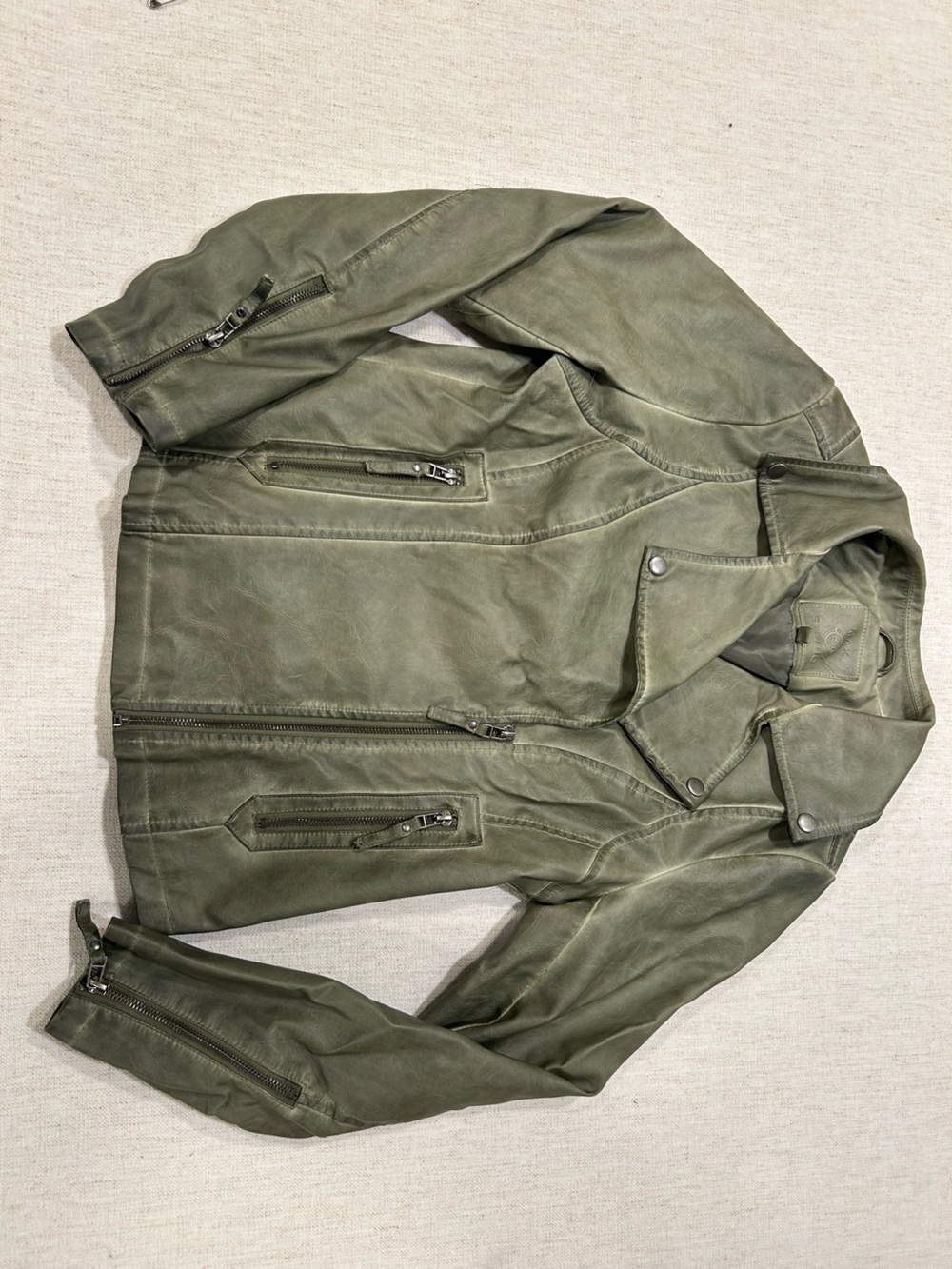 Max Studio Leather Jacket Size Small
